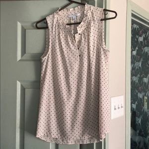Polka dot sleeveless blouse